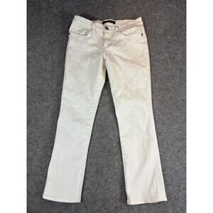 Rock & Republic Jeans Women Size 6 White Denim Straight Leg Mid Rise Stretch Y2K
